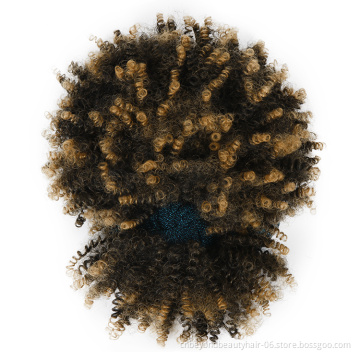 afro Women Wigs Synthetic Culry Head Wig Wrap  Linked Short Drawsrting Headband Wigs
